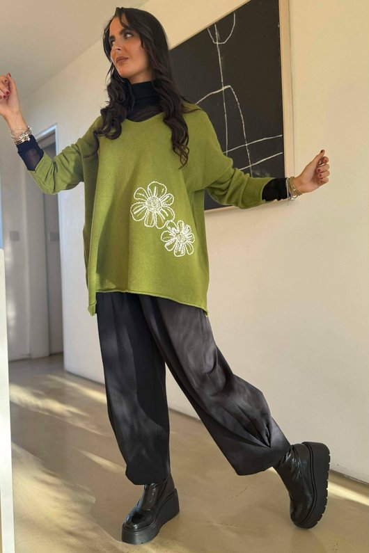 Carnaby Box Knit Olive /5 =